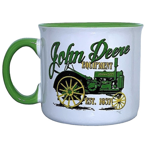 JOHN DEERE Jumbo Mug Tractor Officially Licensed 21.5 oz White Green Gift Mug - Picture 1 of 16